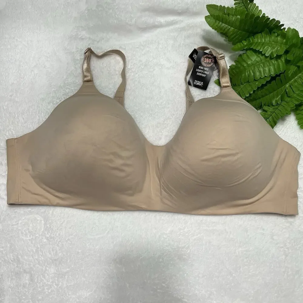 Torrid Curve 360 Dream Wire Free Lightly Lined Everyday Bra Size 44D Beige New